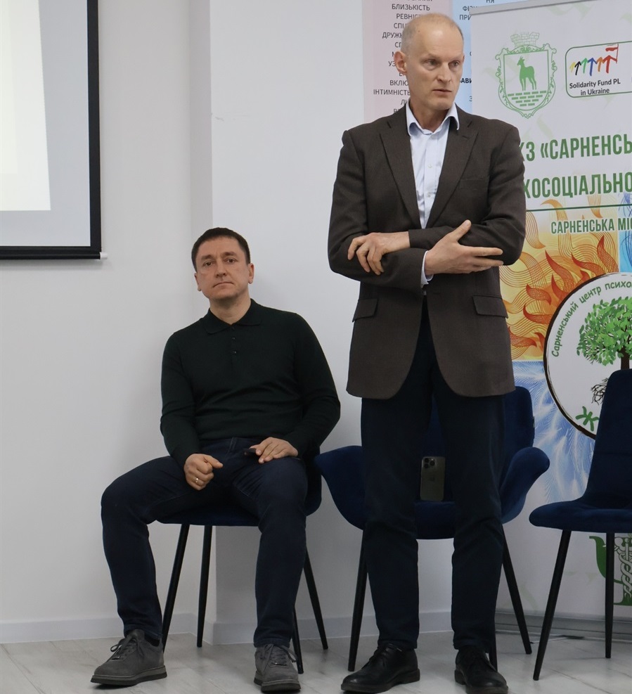 Заступник міністра закордонних справ Польщі Войцєх Зайончковскі та Сарненський міський голова Руслан Серпенінов.