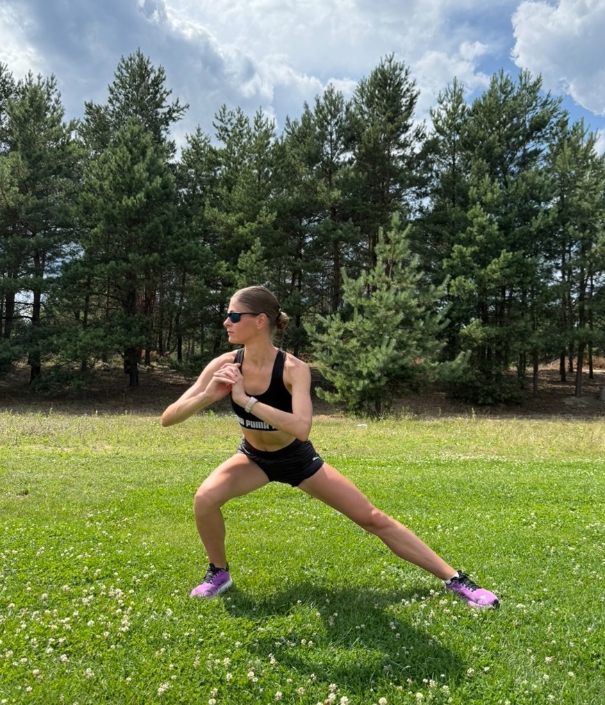 Катерина Комар під час тренування.