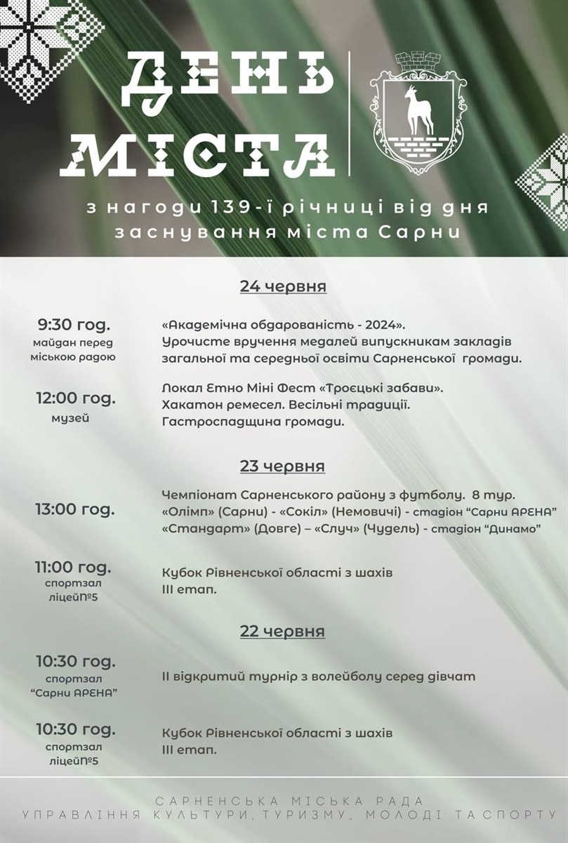 день міста сарни 2024