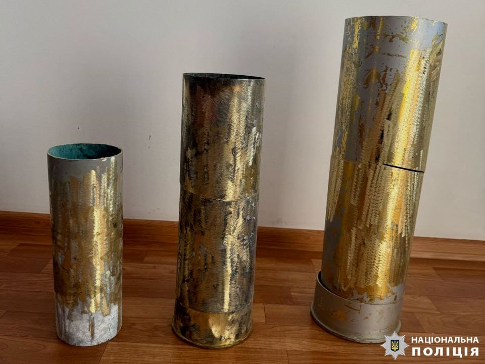 Вкрадені гільзи після зачищення.
