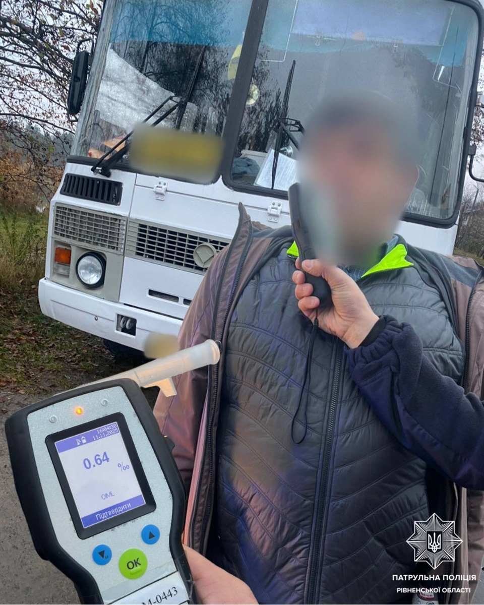 зупинили нетверезого водія маршрутки орлівка сарненська громада