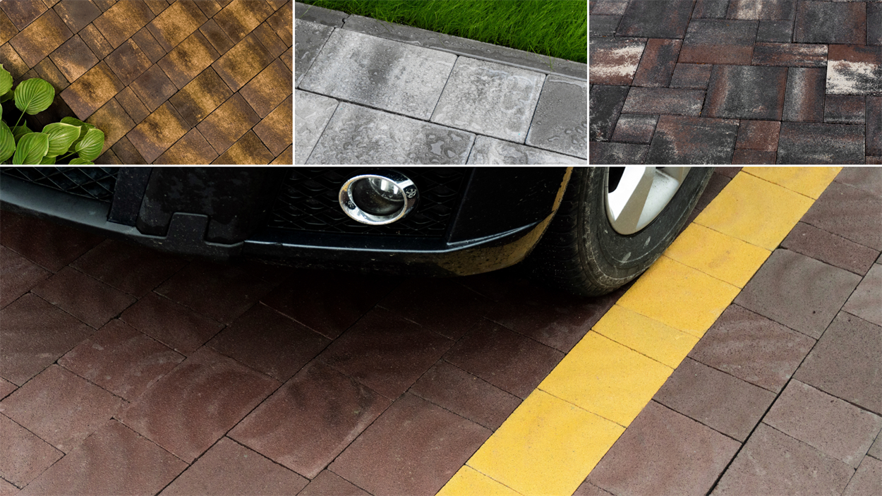 Асортимент бруківки.