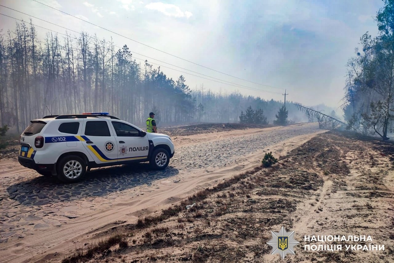 На Рокитнівщині палає ліс між селами: люди залишилися без світла